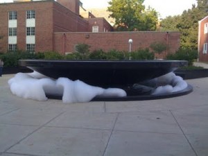 Fountain full of bubbles